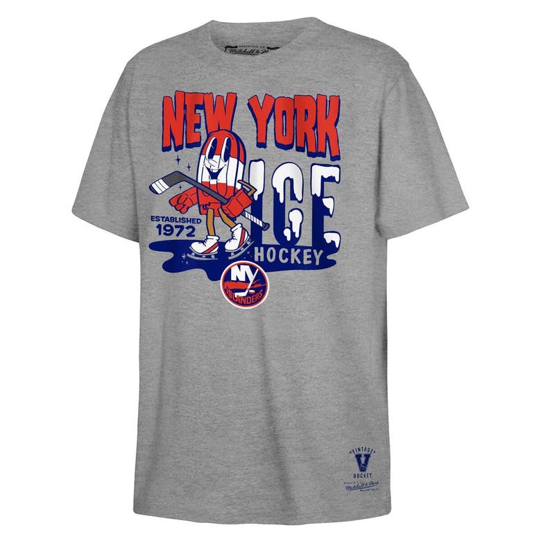 Shop Mitchell & Ness Youth  Gray New York Islanders Popsicle T-shirt