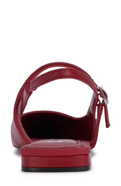 Dkny Cairo Slingback Pointed Toe Mary Jane Flat In Ruby Red