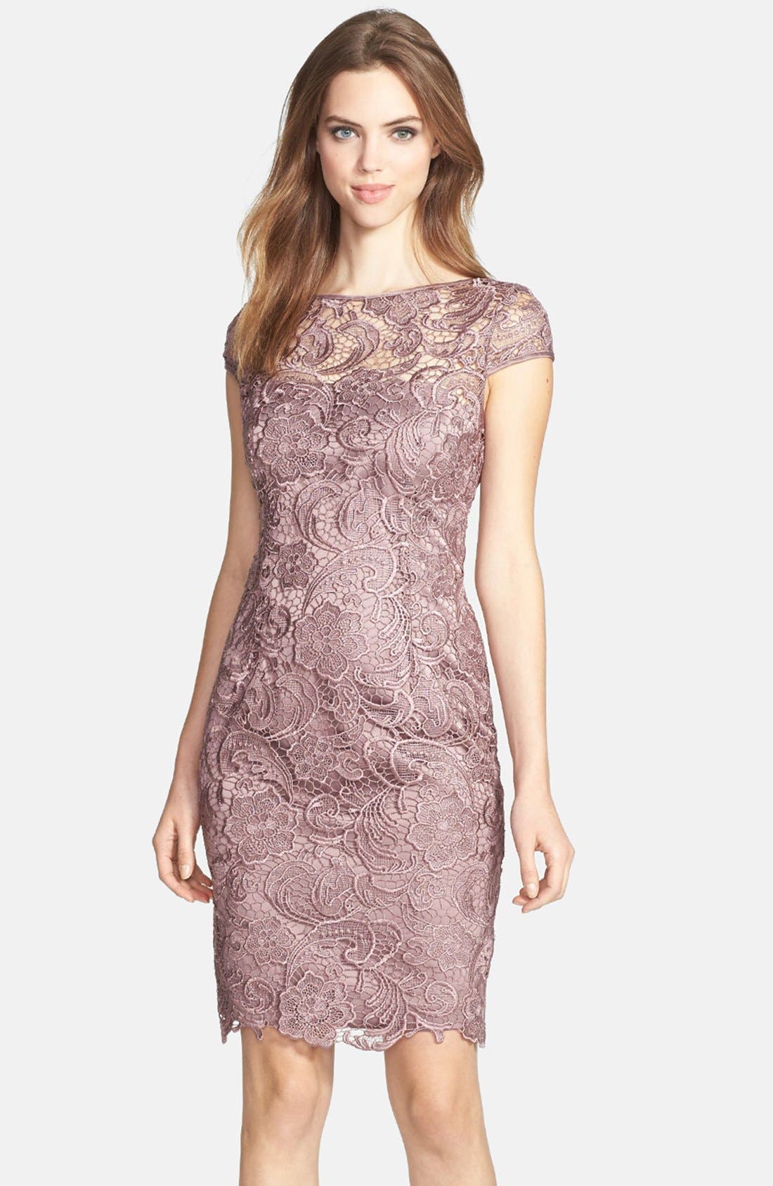 Adrianna Papell Lace Sheath Dress (Regular & Petite) Nordstrom