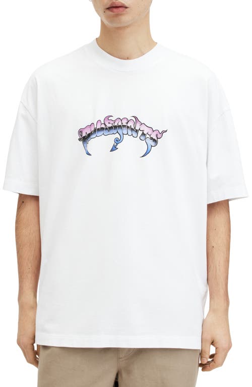 AllSaints Phang Cotton Graphic T-Shirt Optic White at Nordstrom,