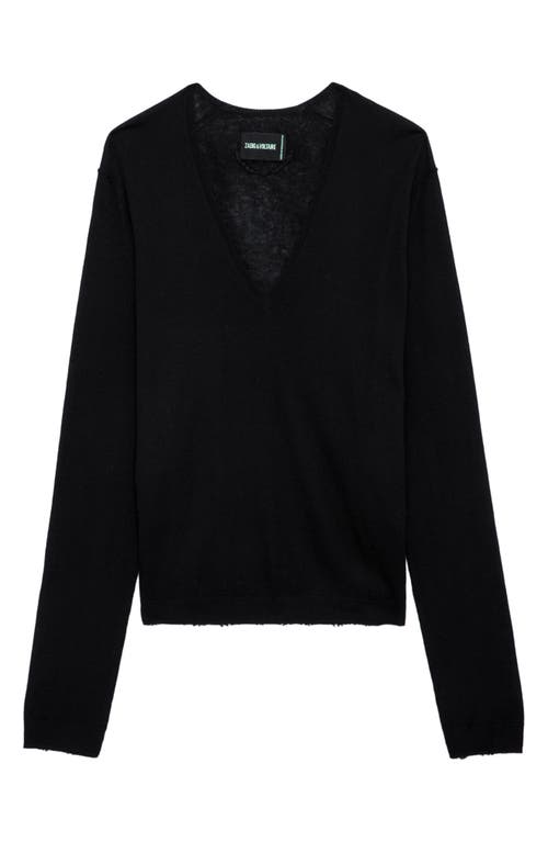 Shop Zadig & Voltaire Rivy Cashmere V-neck Sweater In Noir