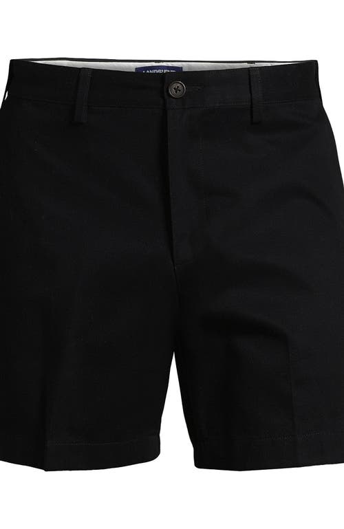 Lands' End Comfort Waist 6" No Iron Chino Shorts In Black