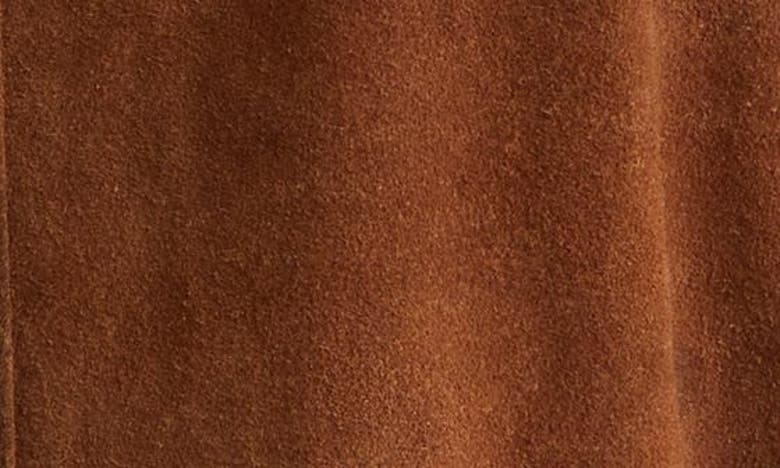 Double Rl Alston Roughout Leather Jacket In Brown