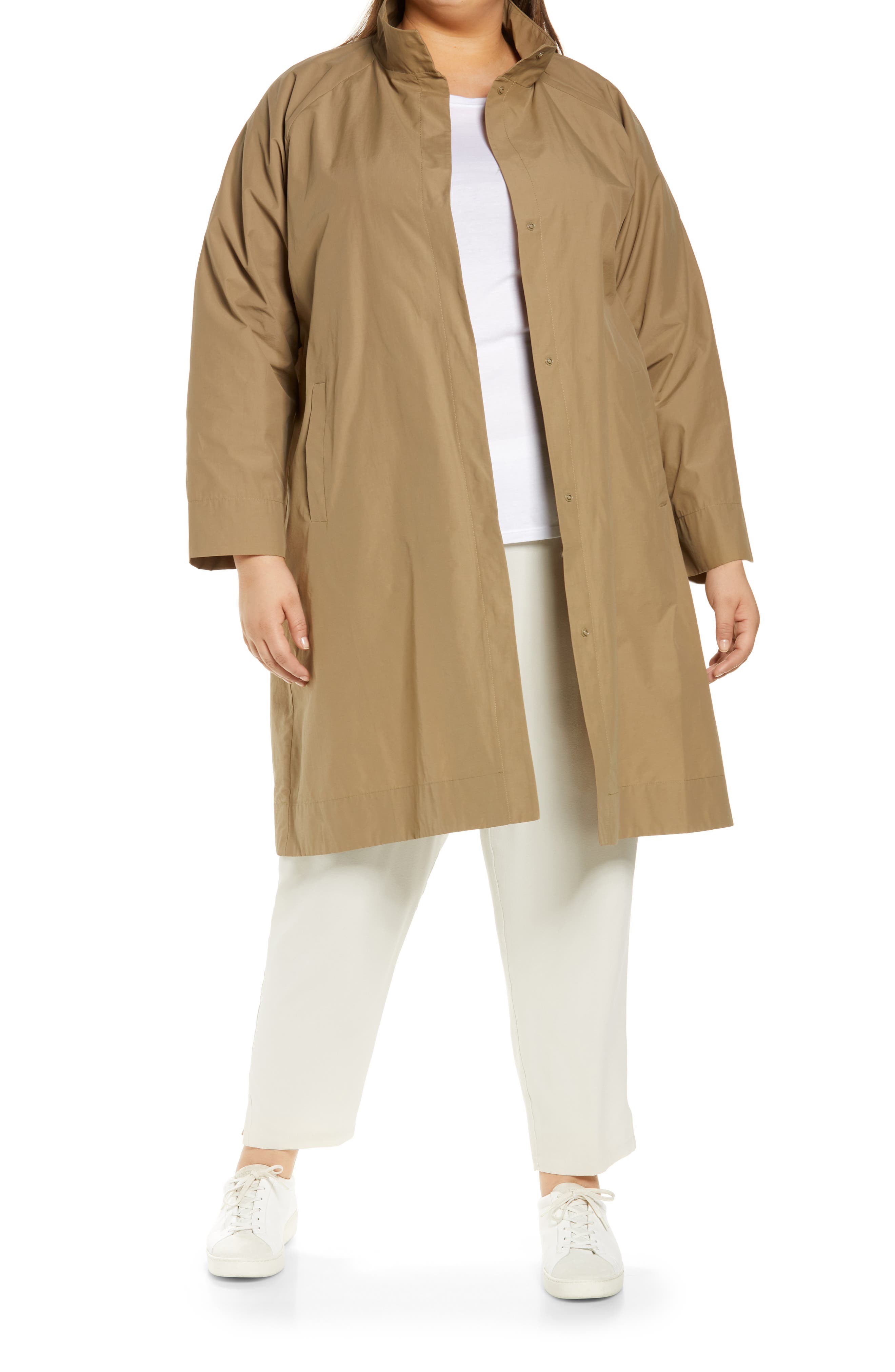 plus size floor length coat