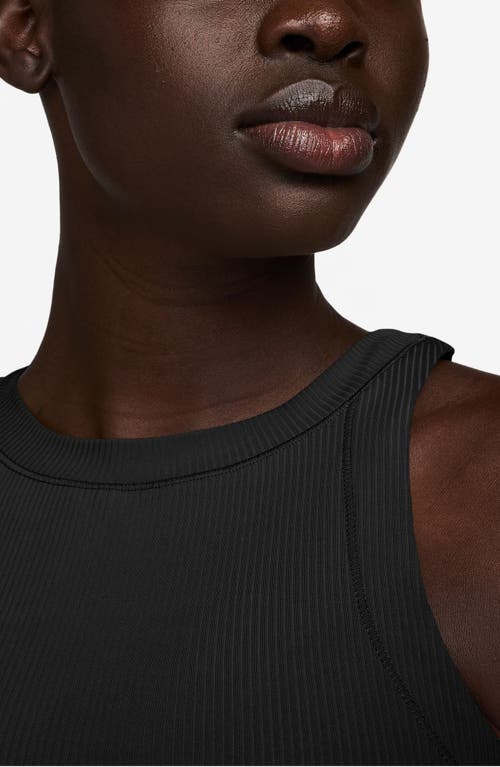 Nike Zenvy Dri-fit Rib Tank In Black/ Pcg6c