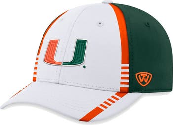 Men's New Era Green Miami Hurricanes Heathered Huge Logo Fitted Hat