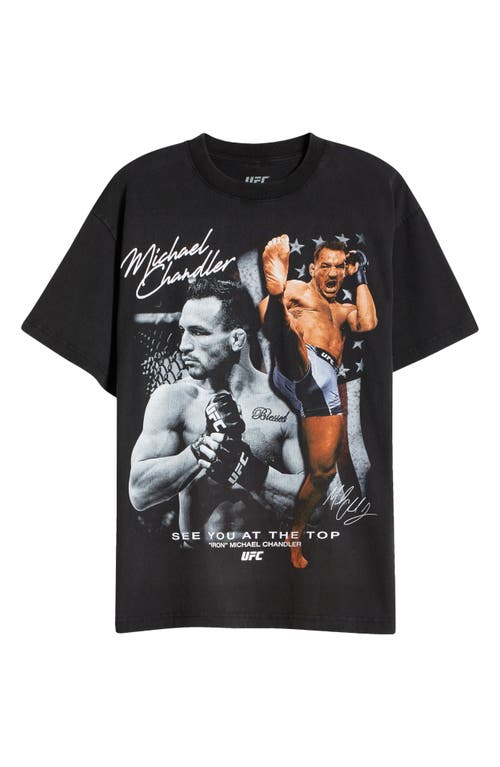 Shop Id Supply Co Ufc Michael Chandler See You At The Top Graphic T-shirt In Washed Black