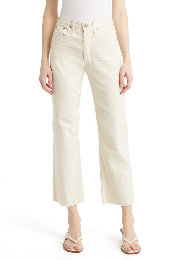 Ag Kinsley High Rise Ankle Bootcut Jeans In 1 Year Soft Sands In White Cream
