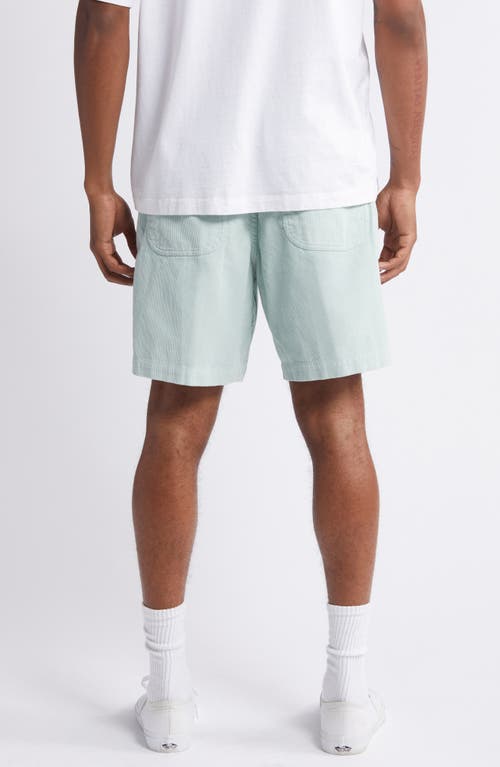 Shop Obey Marquee Corduroy Shorts In Surf Spray