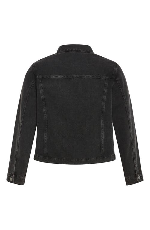 Shop City Chic Tia Denim Jacket In Black Wash