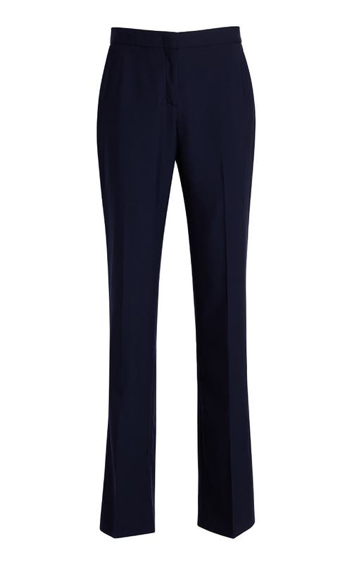 Another Tomorrow Merino Wool Classic Trousers In Navy