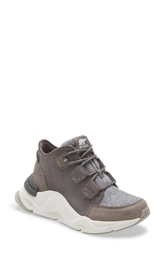 Sorel Kinetic Rnegd Caribou Insulated Sneaker In Quarry Sea Salt