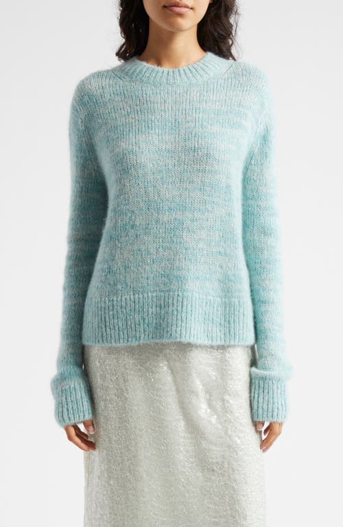 Shop Vince Marl Alpaca Blend Crewneck Sweater In Wave Gem Marl