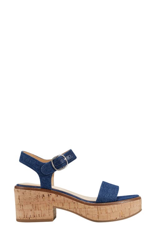 Marc Fisher Ltd Quessa Platform Sandal In Dark Blue