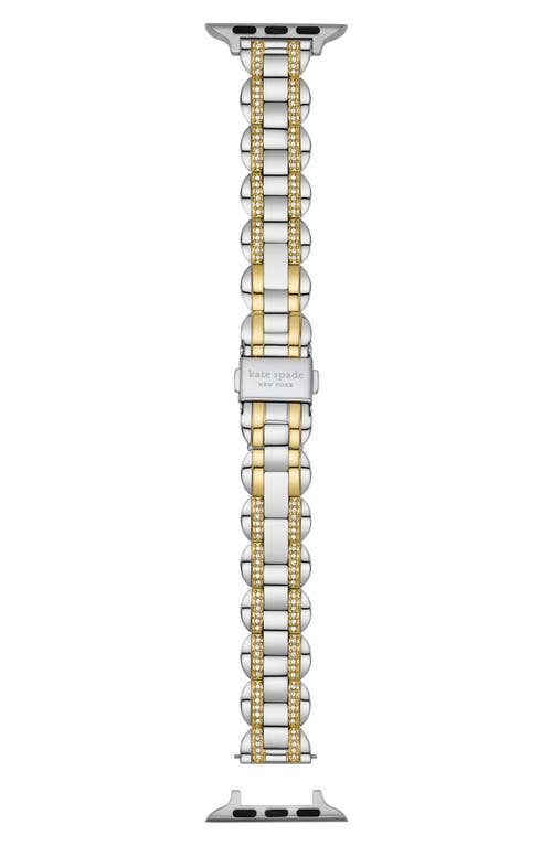 Kate Spade New York scallop 16mm Apple Watch pavé bracelet watchband in Two Tone at Nordstrom