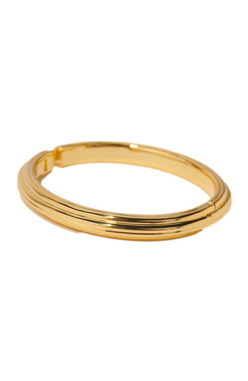 Shop Maje Clover Bangle Bracelet In Gold