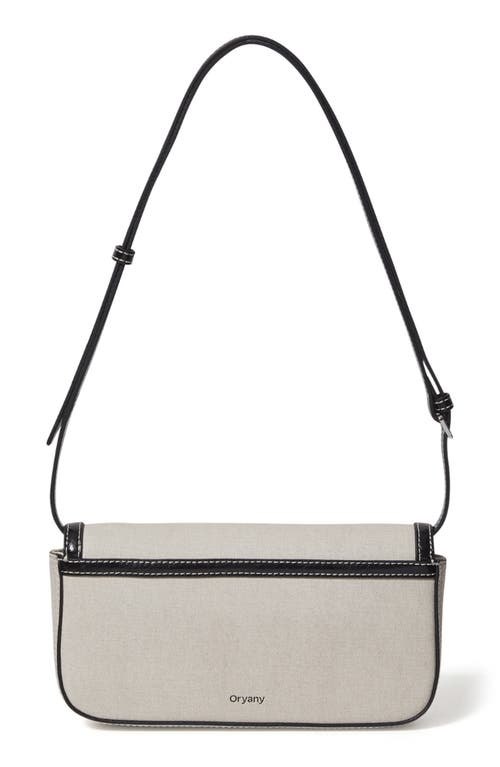 Oryany Moroccan Denim Print Leather Crossbody Phone Wallet In Vanilla Cream