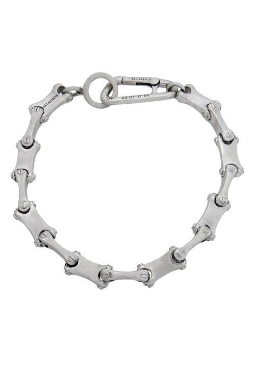 Men's Chain Link Bracelet in Warm Silver