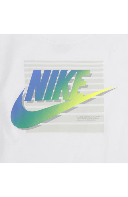 Nike Kids' Futura Block Short Sleeve Shirt & Joggers Set In Black/white