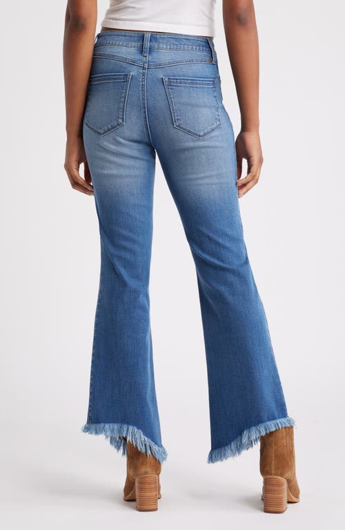 1822 Denim High Waist Raw Hem Bootcut Jeans In Rumi