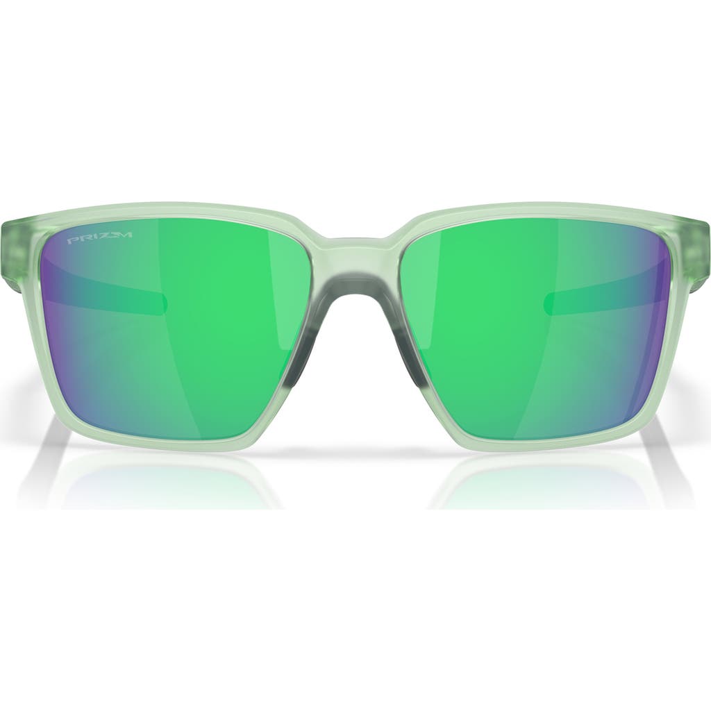 Oakley Actuator 57mm Prizm™ Rectangular Sunglasses In Black Green