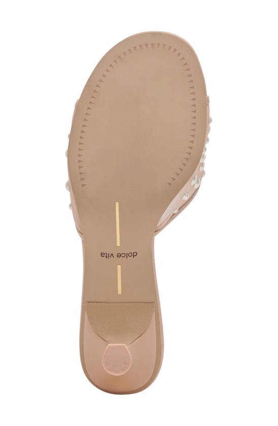 Shop Dolce Vita Meeza Imitation Pearl Sandal In Blush Mesh