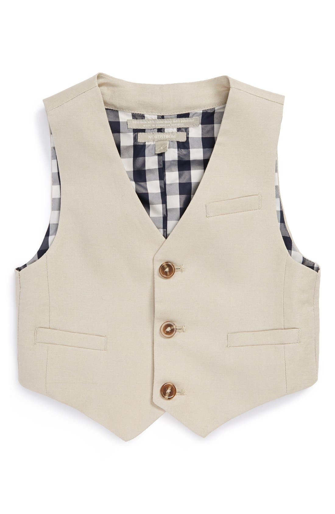 Nordstrom 'Alton' Linen Blend Vest (Toddler Boys) Nordstrom