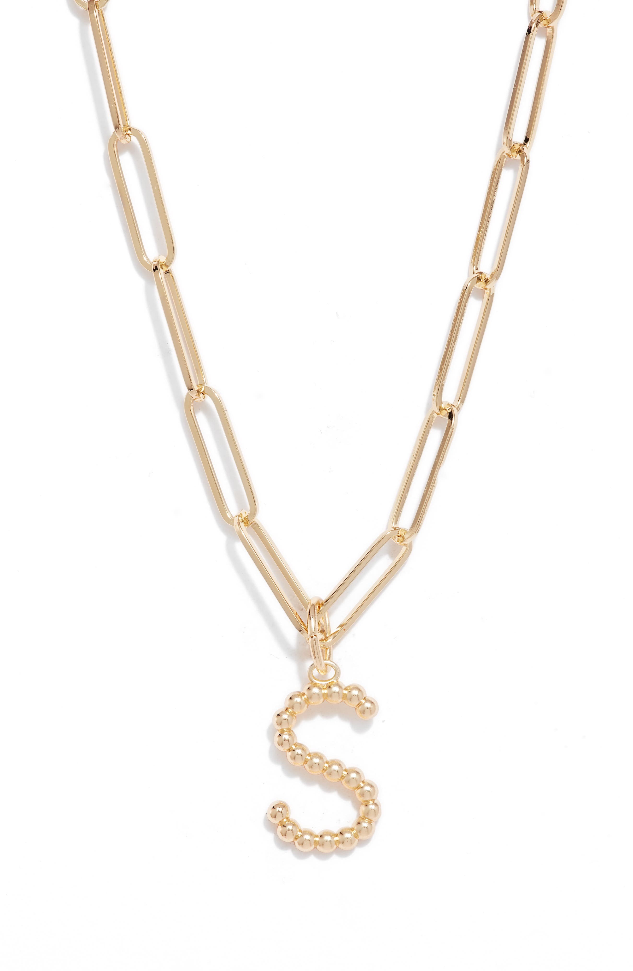 Nordstrom Beaded Initial Necklace 