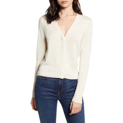 Chelsea28 Shrunken Cardigan, Beige