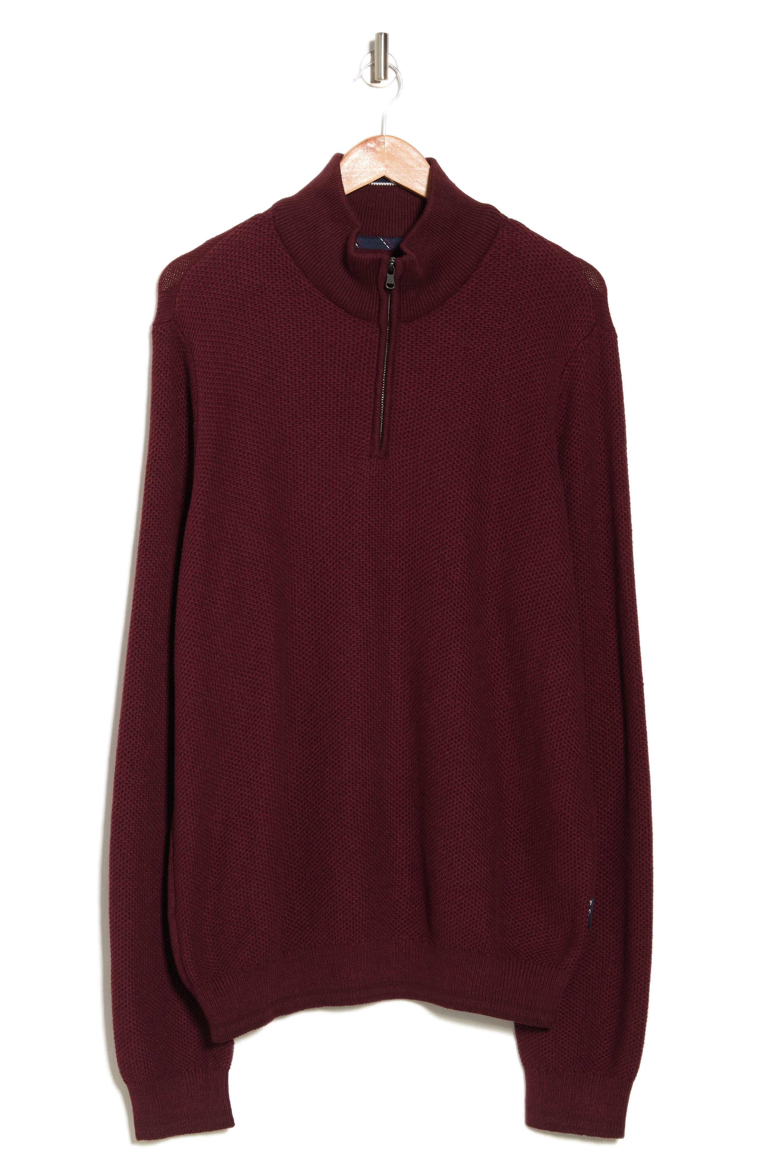 Ben Sherman Honeycomb Knit Half Zip Pullover in Sonoma Red at Nordstrom Rack, Size X-Large