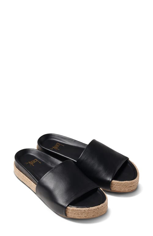 Beek Pelican Jute Slide Sandal in Black/natural