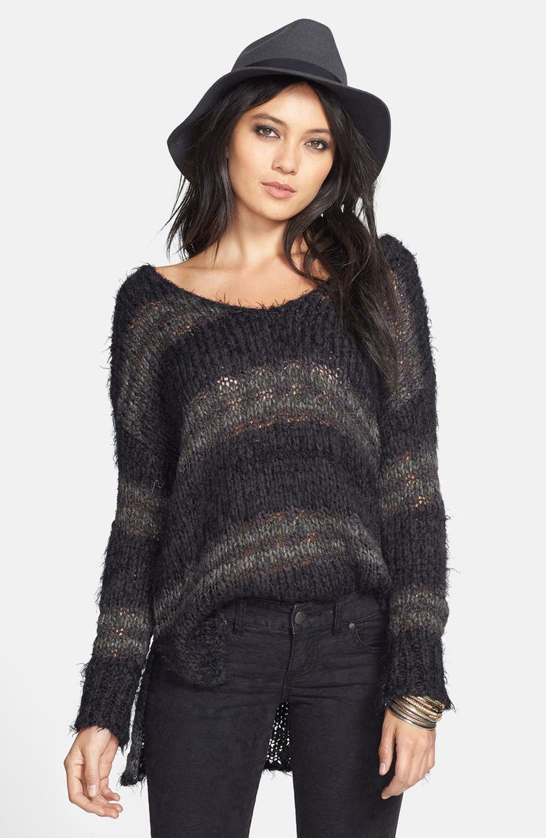 Free People Stripe High/Low Pullover | Nordstrom