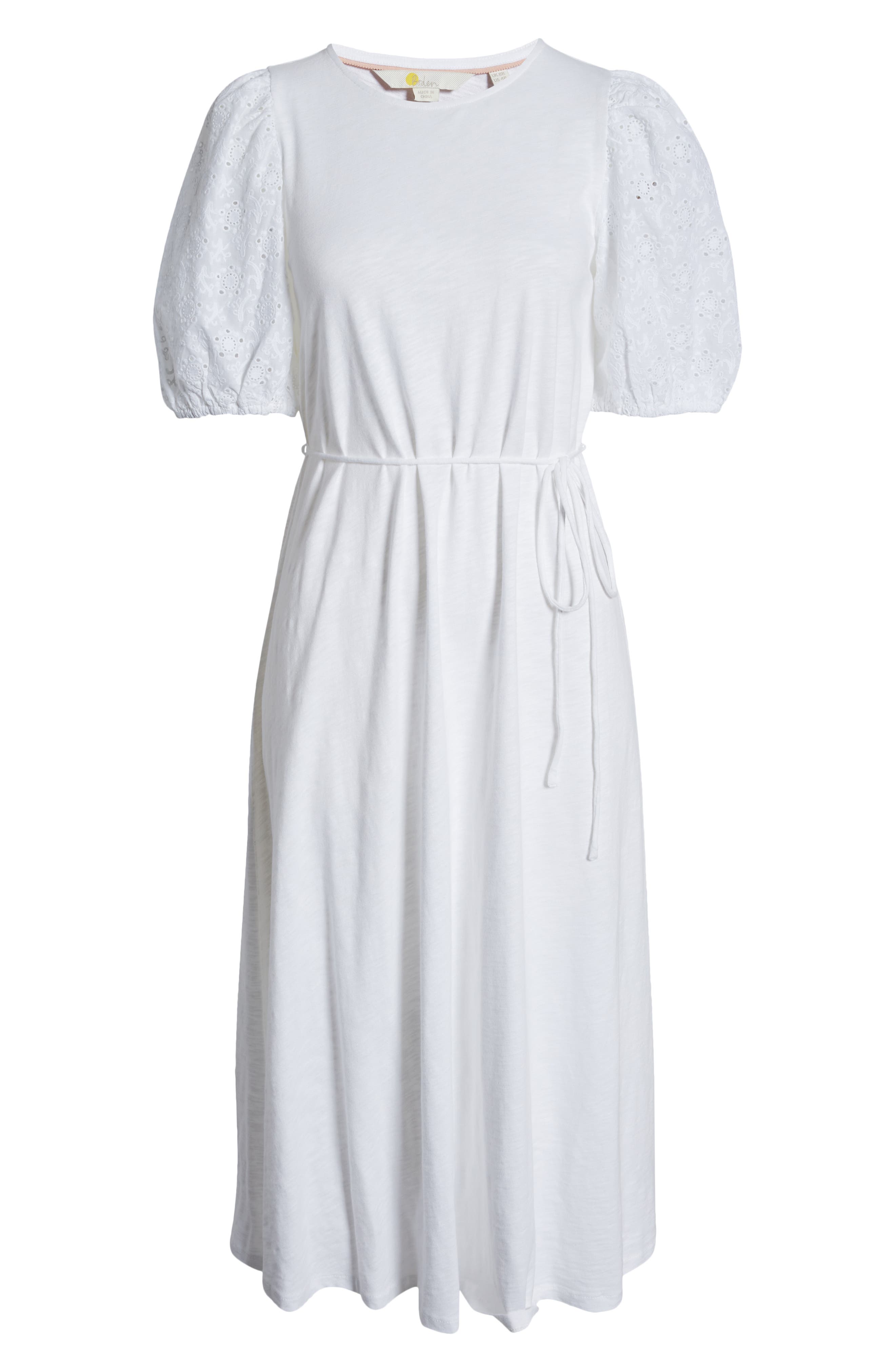 Boden Broderie Puff Sleeve Cotton 