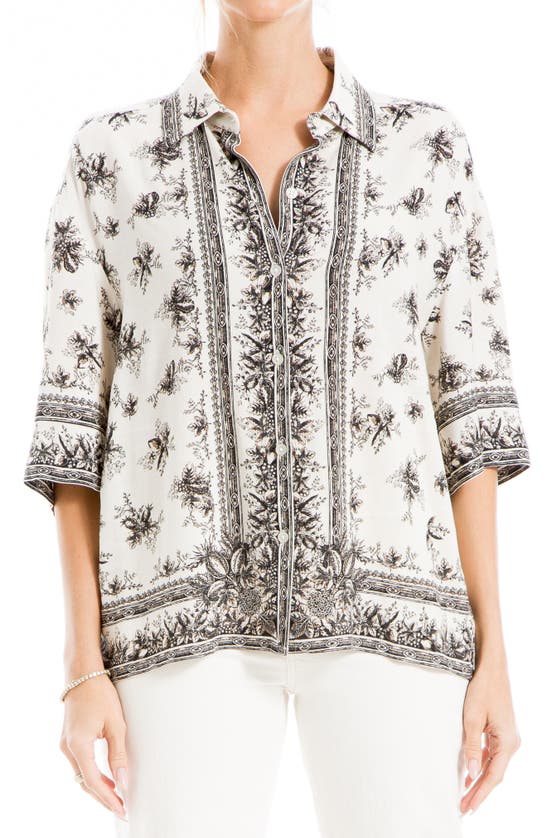 MAX STUDIO PRINT RELAXED FIT CAMP SHIRT