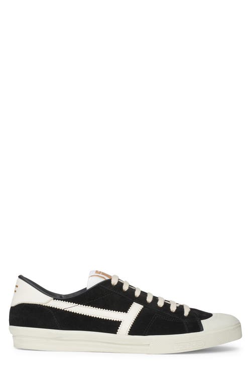 Shop Tom Ford Jarvis Low Top Sneaker In Black/beige/cream