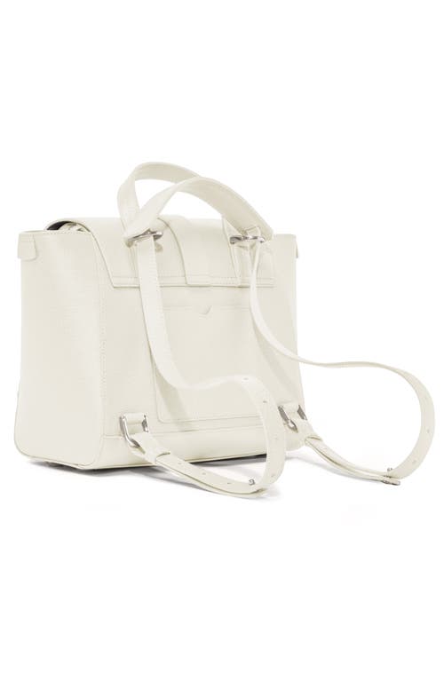 Shop Senreve Midi Maestra Pebbled Leather 4-way Convertible Handbag In Cream