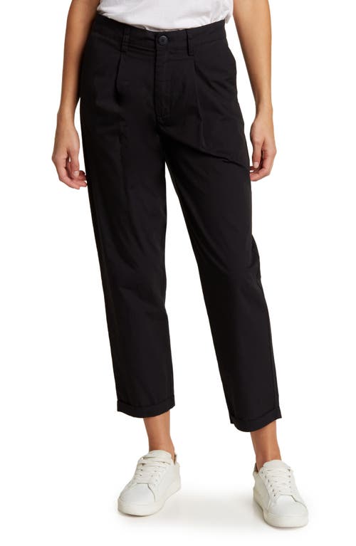 KUT from the Kloth Antonia High Waist Pleated Cotton Pants Black at Nordstrom,