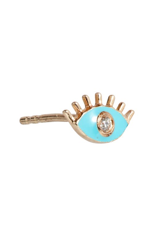 Anzie X Mel Soldera Evil Eye Stud Earrings In Blue/gold