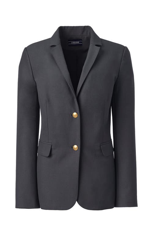 Shop Lands' End School Uniform  Hopsack Blazer In Slate Frost