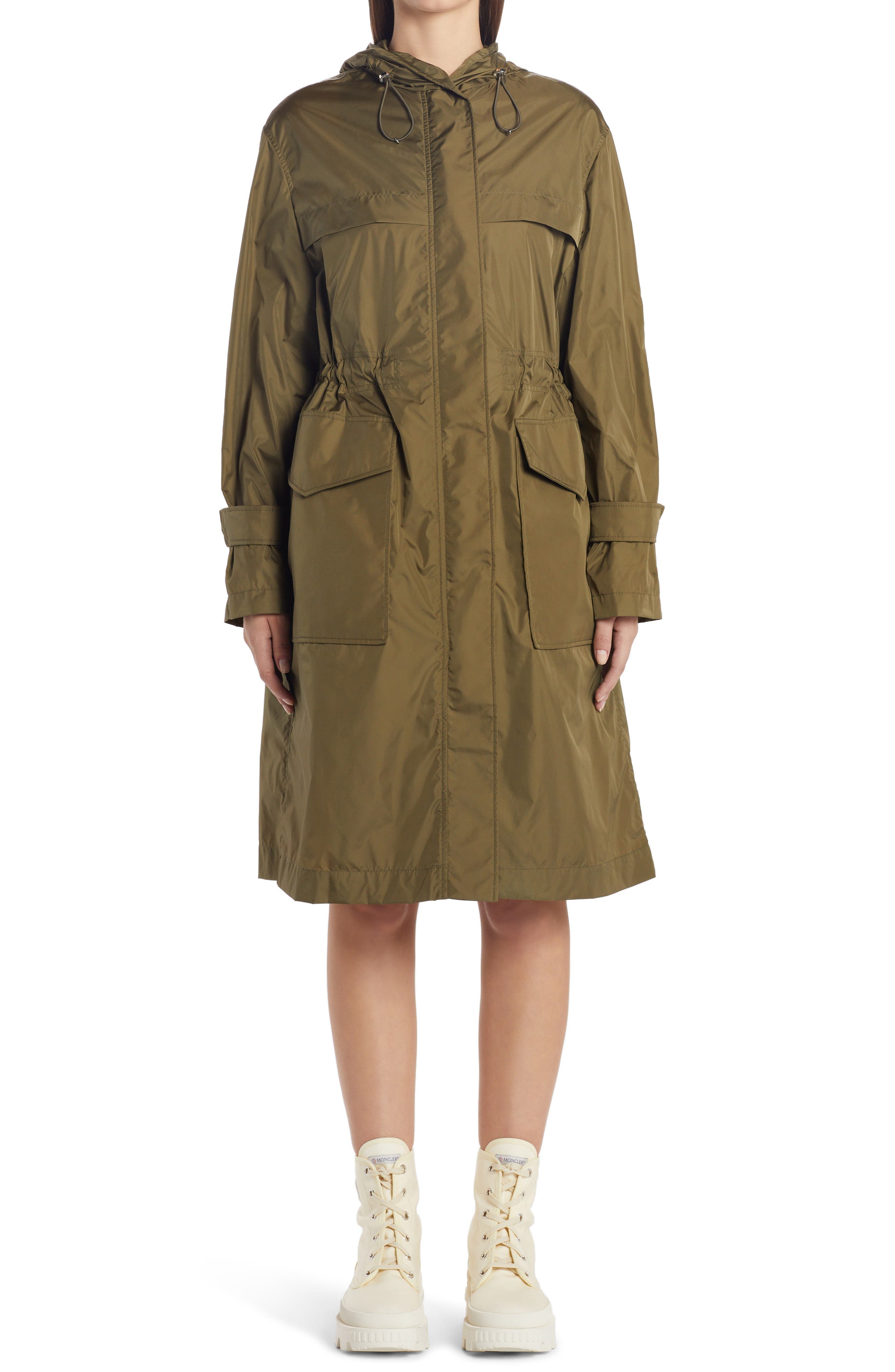 tactical hooded trench coat