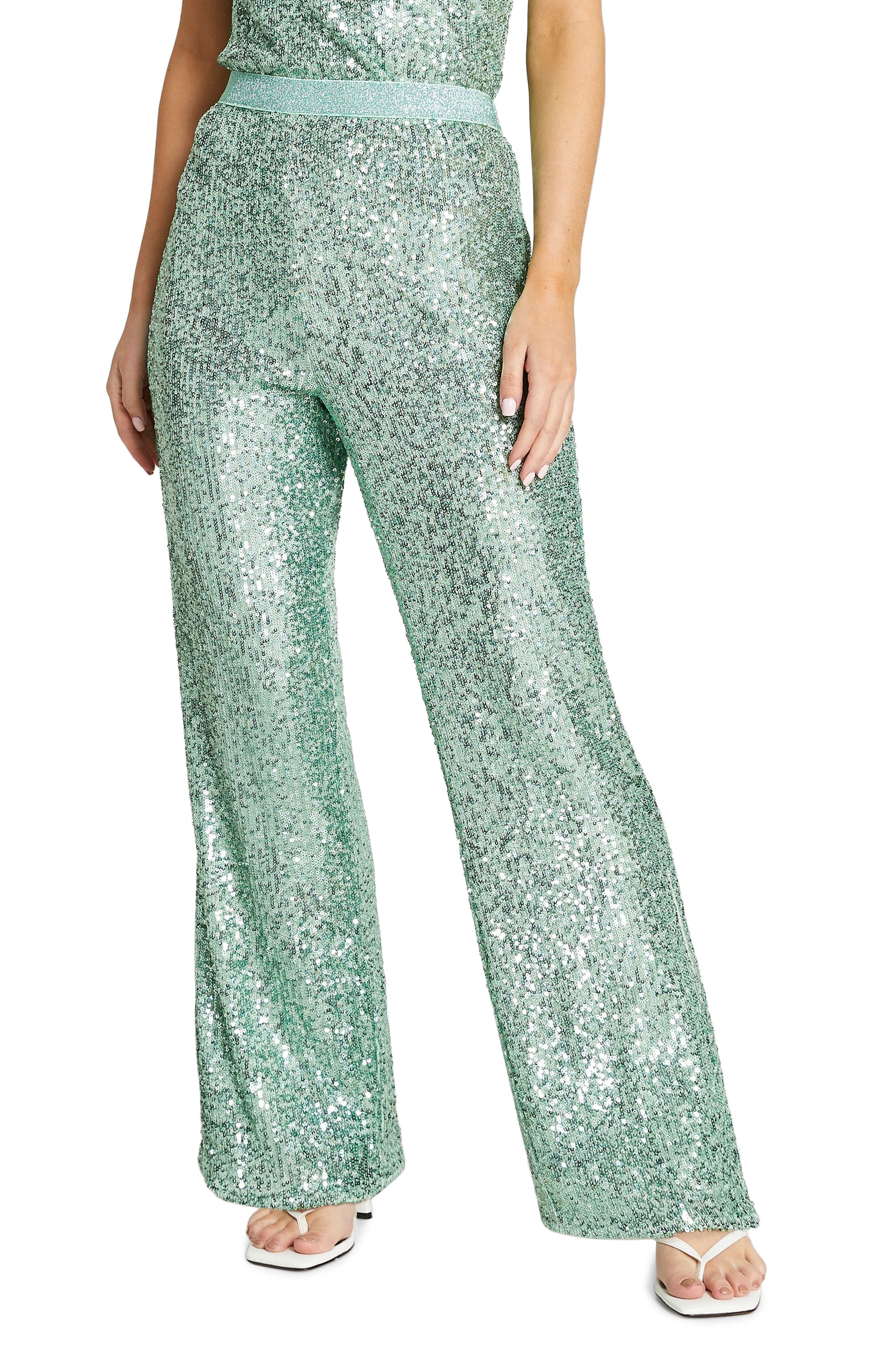 sequin womens pants
