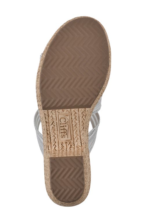 Shop Cliffs By White Mountain Bianna Espadrille Platform Sandal In Silver/met/mesh