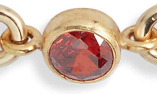 Set & Stones Cubic Zirconia Birthstone Pendant Bracelet In July