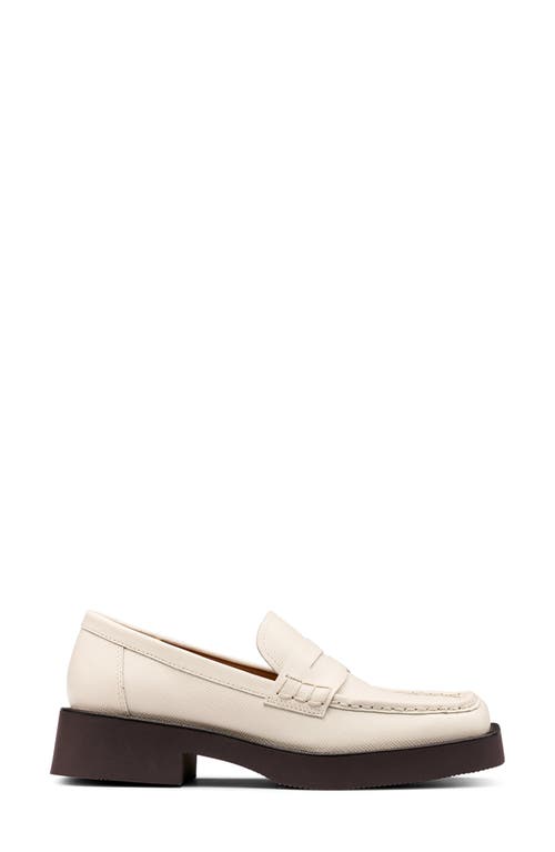 Shop G.h.bass Bowery Lizard Embossed Loafer In Off White