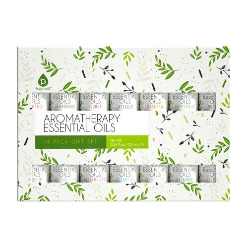 Pursonic Aromatherapy Essential Oils 14-pack Gift Set In Muticolor