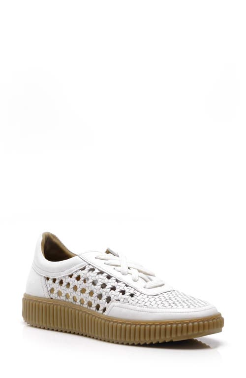 Wimberly Woven Sneaker in White Leather