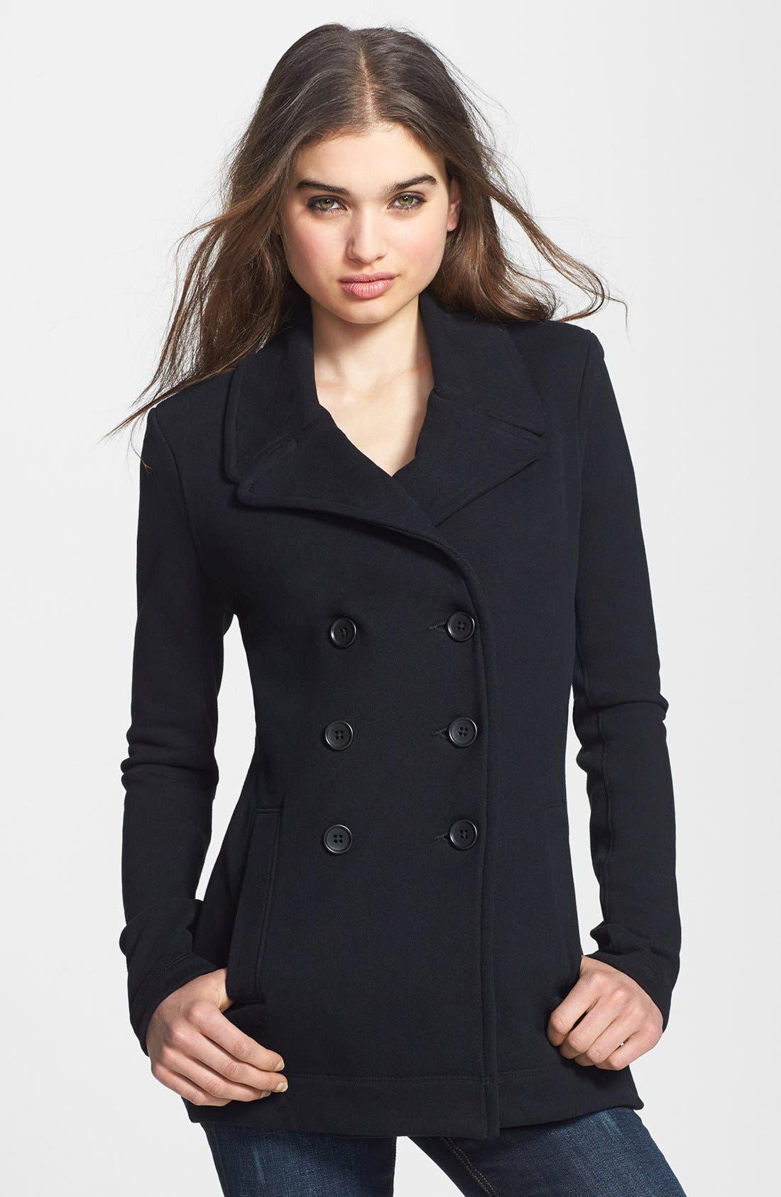 James Perse Short Fleece Peacoat Nordstrom