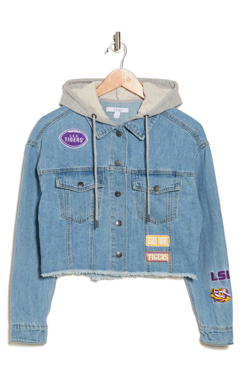 WEAR by Erin Andrews Louisiana State University Hooded Denim Jacket Nordstromrack