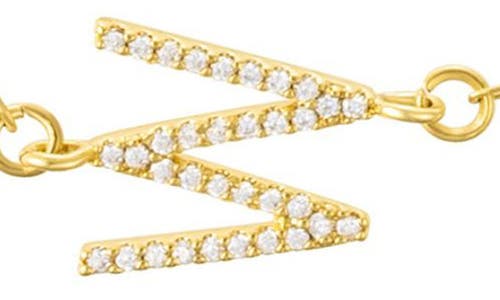 Adornia Pavé Cubic Zirconia Initial Anklet In Gold-w