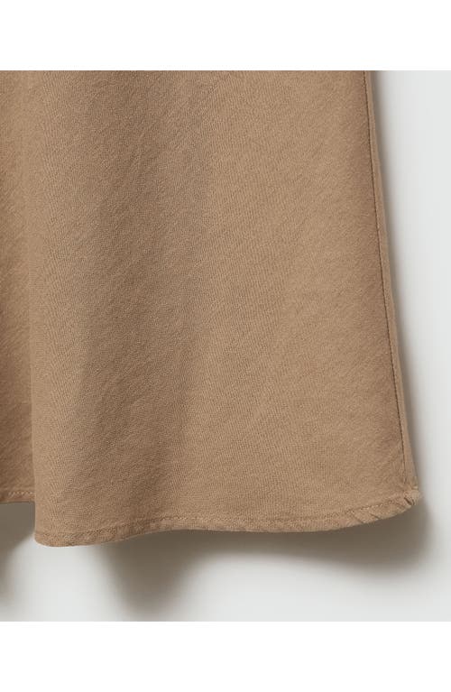 Mango Linen Blend Skirt In Medium Brown